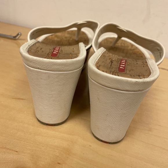 Leather Cork Platform Wedges - Picture 3 of 6